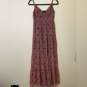 Fire Los Angeles Women's Pattern Sleeveless Maxi Dress Pink And Purple medium